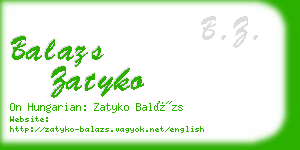 balazs zatyko business card